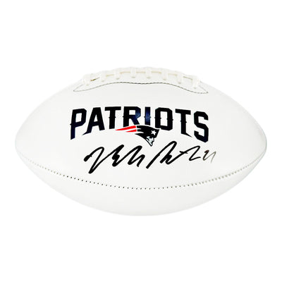 Malcom Butler Signed New England Patriots Official NFL Team Logo Football (JSA)
