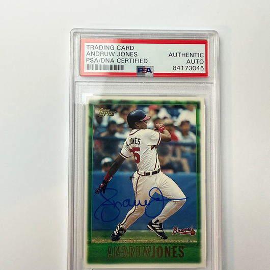 Andruw Jones Signed 1997 Topps #455 PSA Auto Authentic