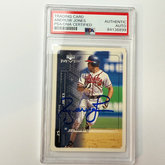 Andruw Jones Signed 1999 UpperDeck #25 PSA Auto Authentic