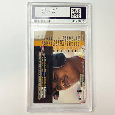 Andruw Jones Signed 1997 Pinnacle #163 PSA Auto Authentic