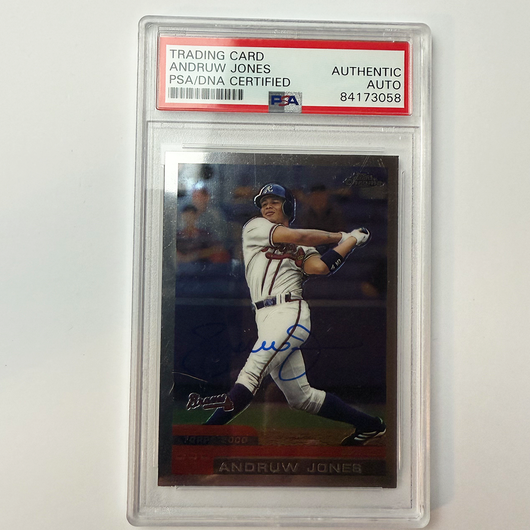 Andruw Jones Signed 2000 Topps Chrome #440 PSA Auto Authentic