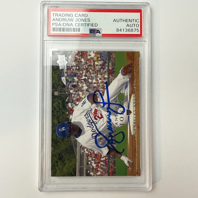 Andruw Jones Signed 2008 UpperDeck #540 PSA Auto Authentic