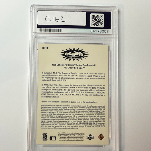 Andruw Jones Signed 1998 UD Crash The Game #CG14 PSA Auto Authentic