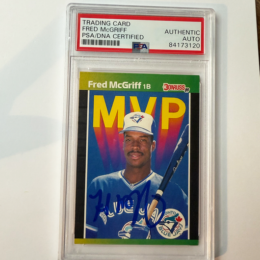 Fred McGriff Signed 1989 Donruss #BC-109 PSA Auto Authentic