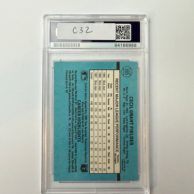 Cecil Fielder Signed 1988 Donruss #565 PSA ITP Auto Authentic