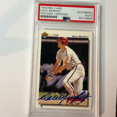 Dale Murphy Signed 1992 Upper Deck #127 PSA Auto Authentic