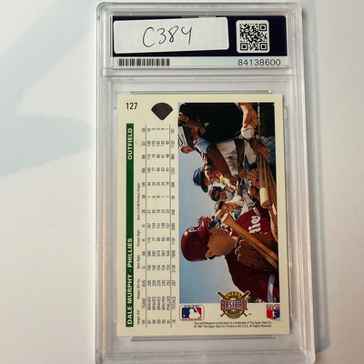 Dale Murphy Signed 1992 Upper Deck #127 PSA Auto Authentic