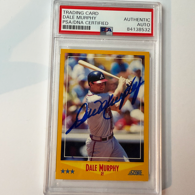 Dale Murphy Signed 1988 Score #450 PSA Auto Authentic