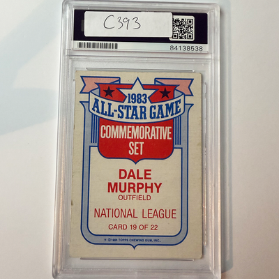 Dale Murphy Signed 1984 Topps Commemorative #19 PSA Auto Authentic