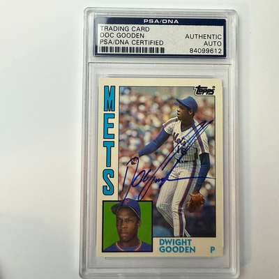 Dwight Gooden Signed 1984 Topps Traded Rookie #42T PSA Auto Authentic
