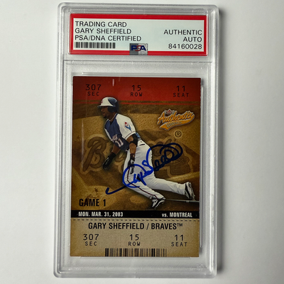 Gary Sheffield Signed 2003 Fleer #56 PSA Auto Authentic