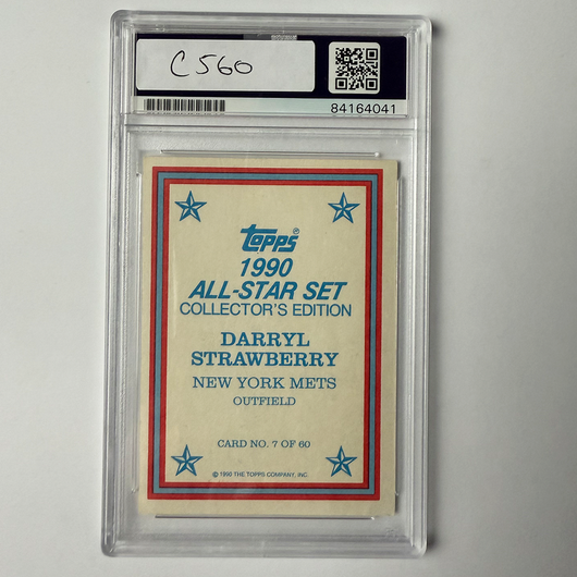 Darryl Strawberry Signed 1990 Topps All Star #7 PSA Auto Authentic