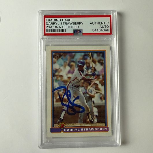 Darryl Strawberry Signed 1991 Bowman #382 PSA Auto Authentic