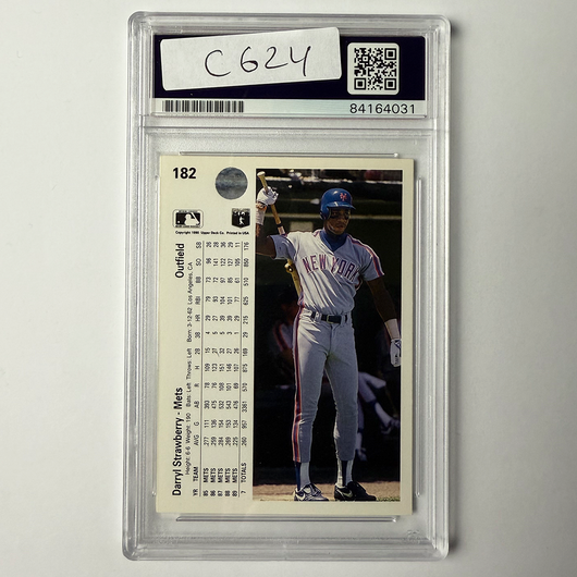 Darryl Strawberry Signed 1990 Upper Deck #182 PSA Auto Authentic