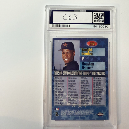 Dwight Gooden Signed 2000 Topps Chrome Refractor #RT9 w/4 Insc PSA Auto Auth