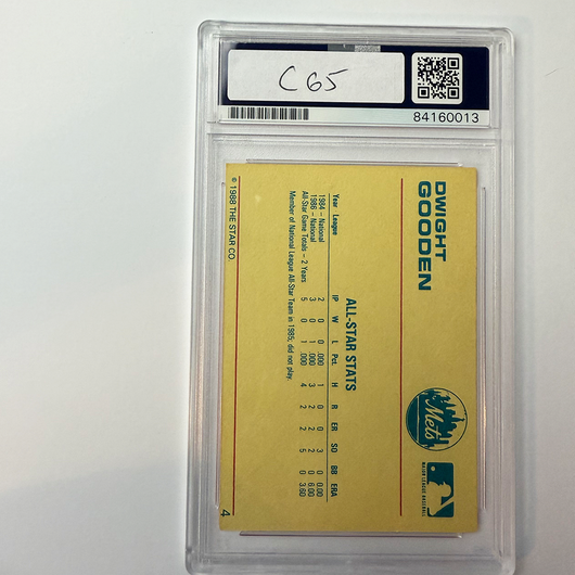 Dwight Gooden Signed 1988 Star #4 w/4 Inscriptions PSA Auto Authentic