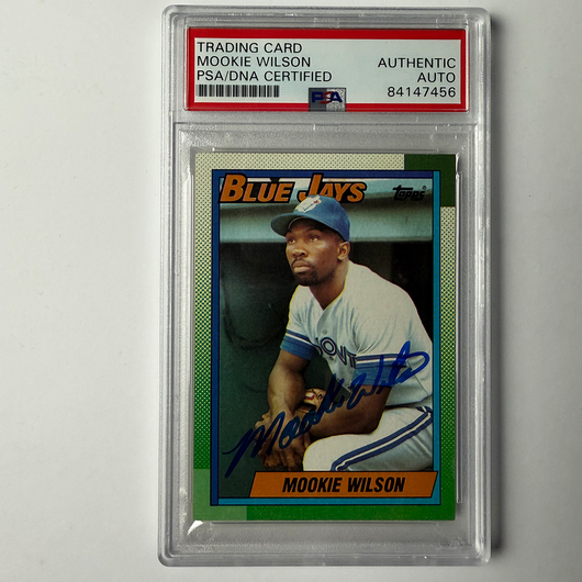 Mookie Wilson Signed 1990 Topps #182 PSA Auto Authentic
