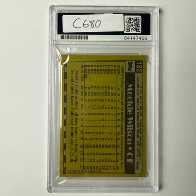 Mookie Wilson Signed 1990 Topps #182 PSA Auto Authentic