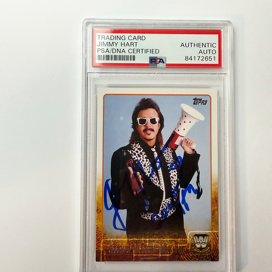 Jimmy Hart Signed 2015 Topps WWE #94 2005 HOF PSA Auto Authentic