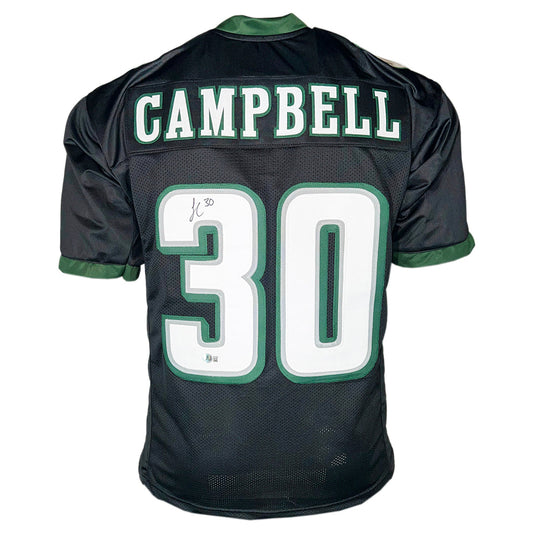 Jihaad Campbell Signed Philadelphia Black Football Jersey (Beckett)