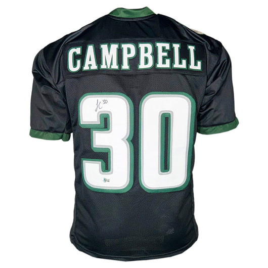 Jihaad Campbell Signed Philadelphia Black Football Jersey (Beckett)