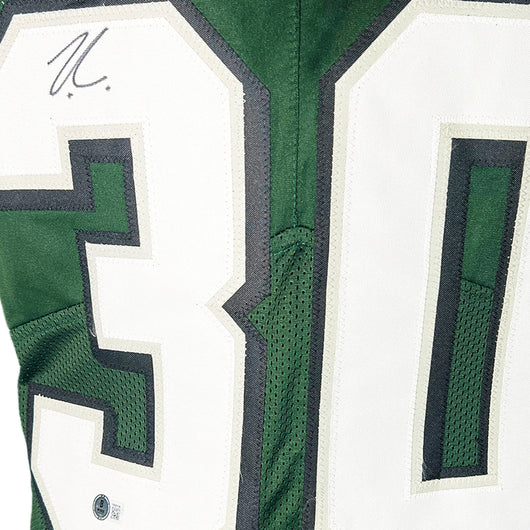 Jihaad Campbell Signed Philadelphia Green Game Style Football Jersey (Beckett)