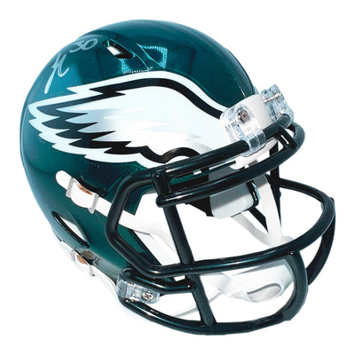 Jihaad Campbell Signed Philadelphia Eagles Speed Mini Football Helmet (Beckett)