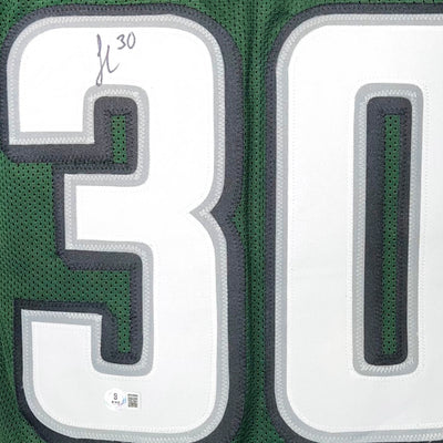 Jihaad Campbell Signed Philadelphia Green Football Jersey (Beckett)