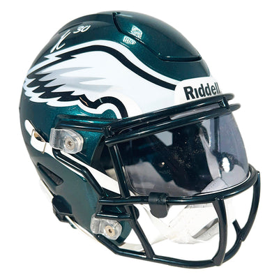 Jihaad Campbell Signed Philadelphia Eagles Midi SpeedFlex Football Helmet (Beckett)
