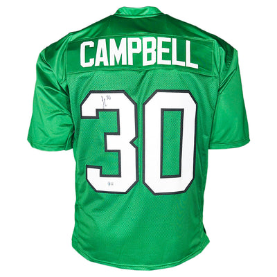 Jihaad Campbell Signed Philadelphia Throwback Green Football Jersey (Beckett)