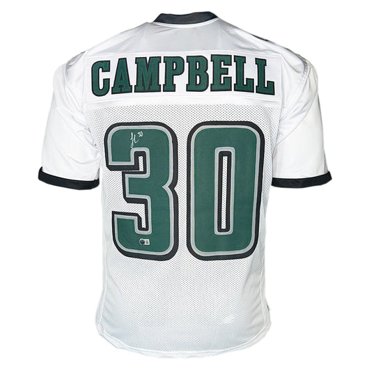 Jihaad Campbell Signed Philadelphia White Football Jersey (Beckett)