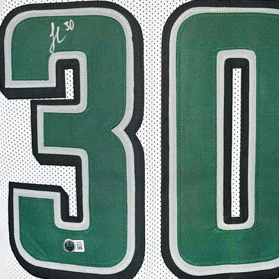 Jihaad Campbell Signed Philadelphia White Football Jersey (Beckett)