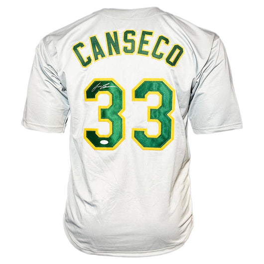 Jose Canseco Signed Oakland Grey Baseball Jersey (JSA)