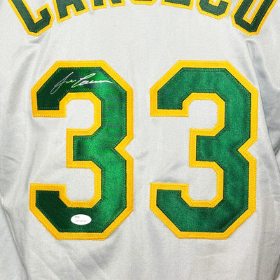 Jose Canseco Signed Oakland Grey Baseball Jersey (JSA)