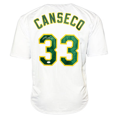 Jose Canseco Signed Oakland White Baseball Jersey (JSA)