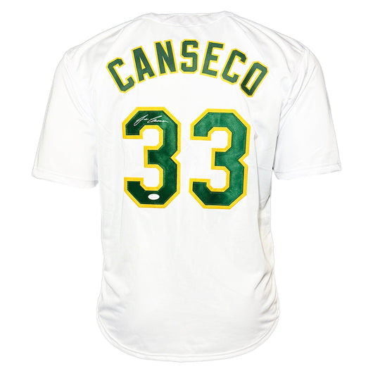 Jose Canseco Signed Oakland White Baseball Jersey (JSA)
