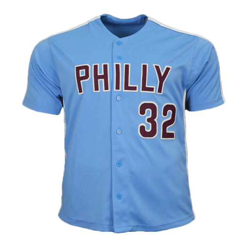 Steve Carlton Signed Philadelphia Baseball Jersey Blue (JSA)