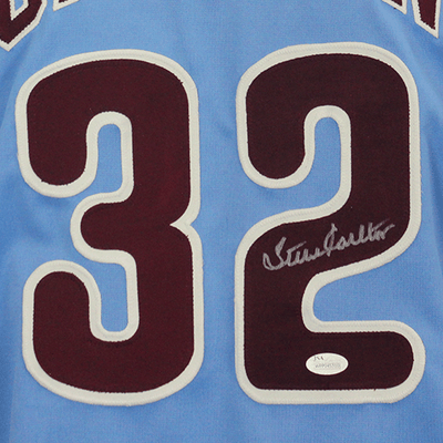 Steve Carlton Signed Philadelphia Baseball Jersey Blue (JSA)