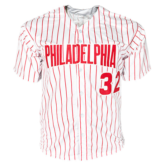 Steve Carlton Signed CY 72, 77, 80, 82 Inscription Philadelphia Pinstripe Baseball Jersey (JSA)