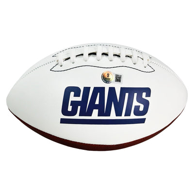 Harry Carson Signed HOF 06 Inscription New York Giants Official NFL Team Logo Football (Beckett)