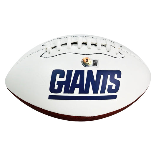 Harry Carson Signed HOF 06 Inscription New York Giants Official NFL Team Logo Football (Beckett)