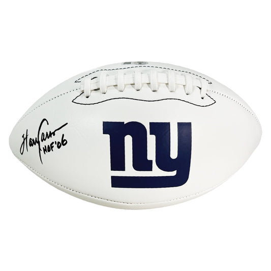Harry Carson Signed HOF 06 Inscription New York Giants Official NFL Team Logo Football (Beckett)