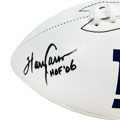 Harry Carson Signed HOF 06 Inscription New York Giants Official NFL Team Logo Football (Beckett)