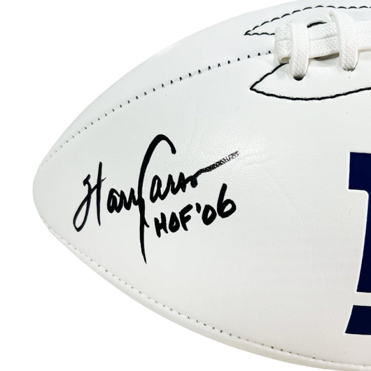 Harry Carson Signed HOF 06 Inscription New York Giants Official NFL Team Logo Football (Beckett)