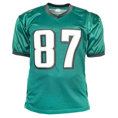 Brent Celek Signed Philadelphia Green Football Jersey (Beckett)