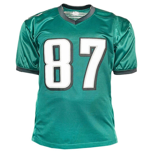 Brent Celek Signed Philadelphia Green Football Jersey (Beckett)