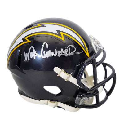 Wes Chandler Signed San Diego Chargers 1988-06 Throwback Speed Mini Football Helmet (JSA)