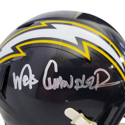 Wes Chandler Signed San Diego Chargers 1988-06 Throwback Speed Mini Football Helmet (JSA)