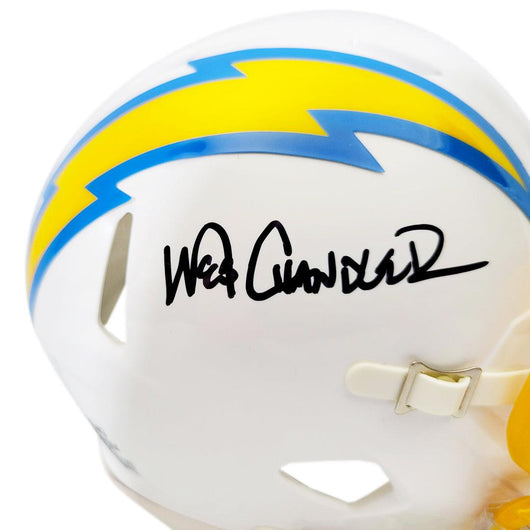 Wes Chandler Signed San Diego Chargers Speed Mini Football Helmet (JSA)