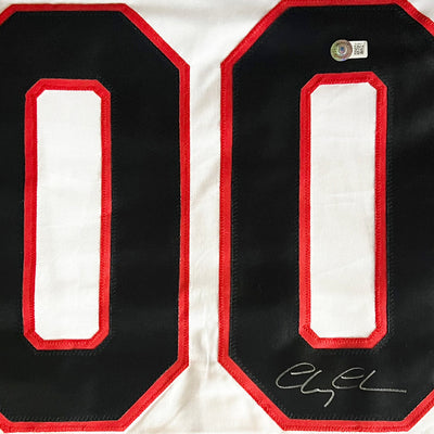 Chevy Chase Signed Griswold Chicago White Hockey Jersey (Beckett)